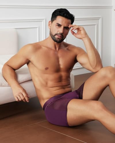 Boxhero [2026 Upgrade Breathable Mens Underwear - Bamboo Boxer Briefs, Built-in with 3D Pouch Comfortable Underwear