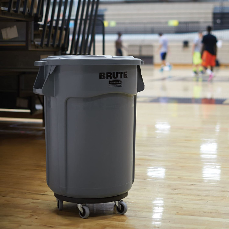 Rubbermaid Commercial Products BRUTE Dolly Black Fits 20 gallon, 32 gallon, 44 gallon, and 55 gallon BRUTE Containers,