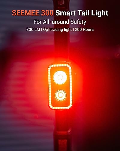 Magicshine SEEMEE 300 Bike Taillight,300 Lumen Bike Tail Light,5 Night & Daytime Modes,Smart Brake Sensor IPX6