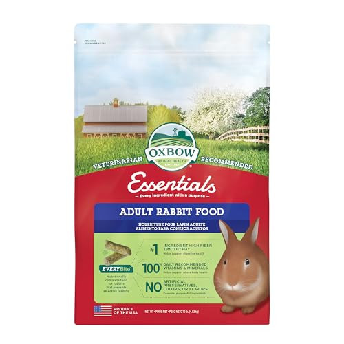 Oxbow Essentials Adult Rabbit Food, Timothy Hay Rabbit Pellets, USA, 10 lb