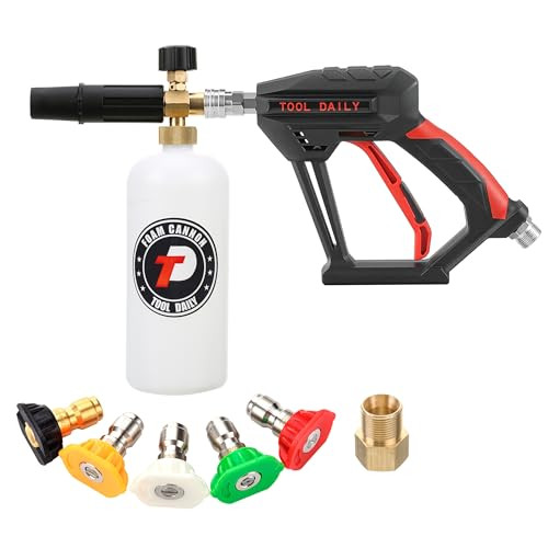 Tool Daily Short Pressure Washer Gun with Foam Cannon, 1/4" Quick Connect