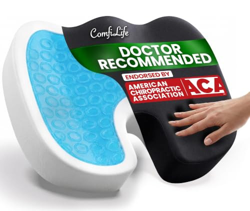 ComfiLife Doctor Recommended Seat Cushion - Premium Gel & Memory Foam Office Chair, Car Seat, Lifting Cushion - Chair