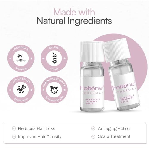 FOLTENE Hair Regrowth Serum, Tricalgoxyl, Anti-Thinning, 12 Vials