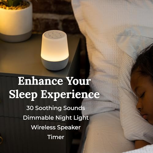 Yogasleep Duet White Noise Sound Machine & Night Light, 30 Natural Sounds,Bluetooth-Wireless Speaker for Travel,Office