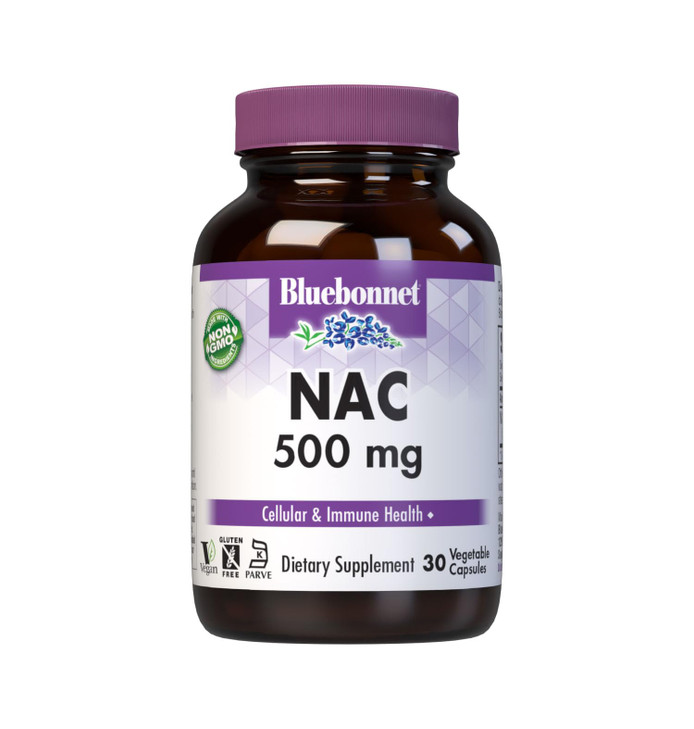 Bluebonnet NAC 500 mg Vitamin Capsules, 30 Count