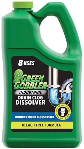Green Gobbler Industrial Strength Grease and Hair Drain Clog Remover | Drain Cleaner Gel | Safe for Pipes, Toilets,
