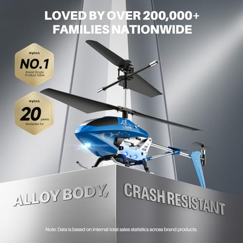 SYMA Remote Control Helicopter, S107H-E RC Helicopter with One Key take Off/Landing, High & Low Speed and Durable