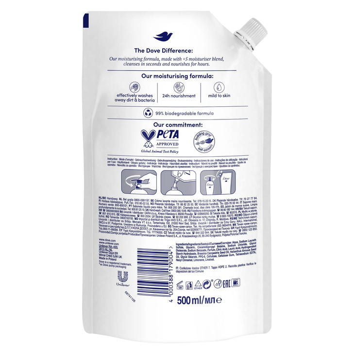 Dove Liquid Hand Wash Refill, 500ml