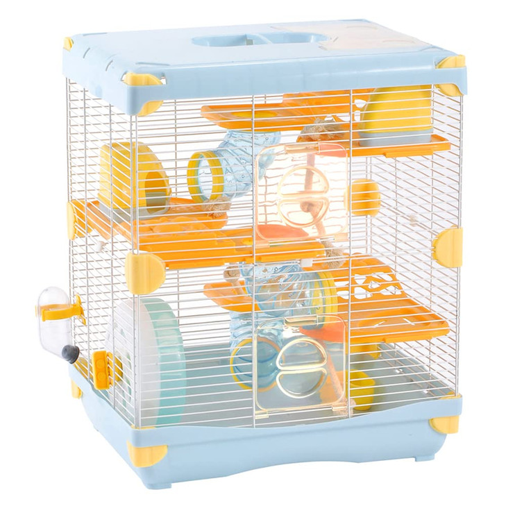 YIBOPET Hamster Cage Small Animal Cage 3 Layers Cage Size14.17"(W) X10.63(L) X16.73 (H) Suitable for Hamsters up to