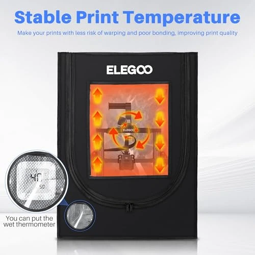 ELEGOO 3D Printer Enclosure, Fireproof and Dustproof 3D Printer Cover Constant Temperature Tent for Neptune 3