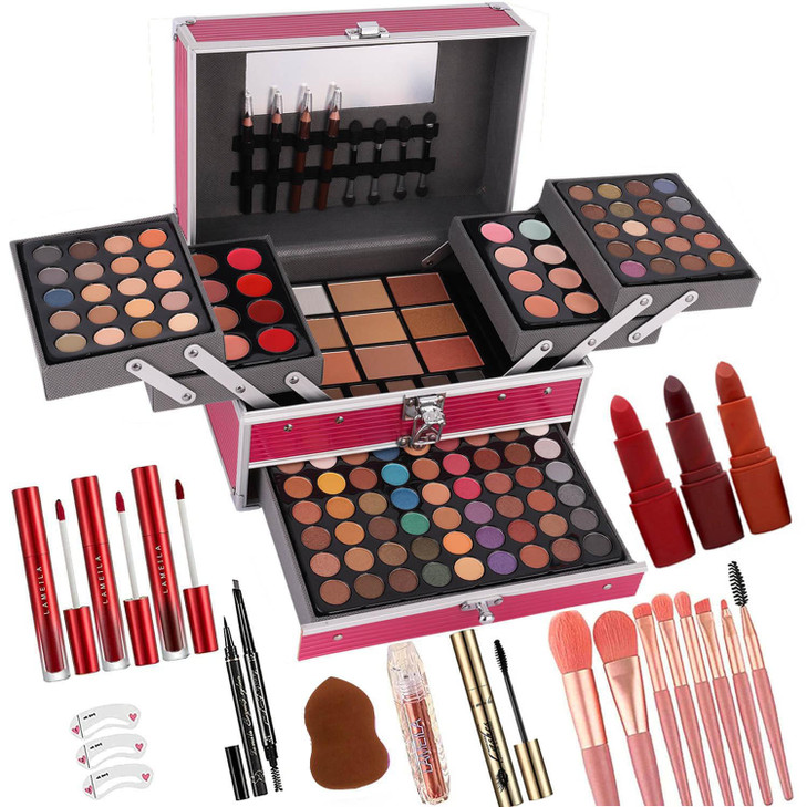 UNIFULL 132 Color All In One Makeup Kit for Women & Girls, Professional Full Set Including Eyeshadow, Lipstick,