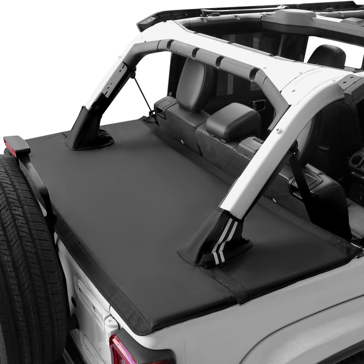 JOYTUTUS Tonneau Cover 4 Door Compatible with Wrangler JLU 2018-2026, Trunk Cargo Cover Tailgate Cover JL Accessories