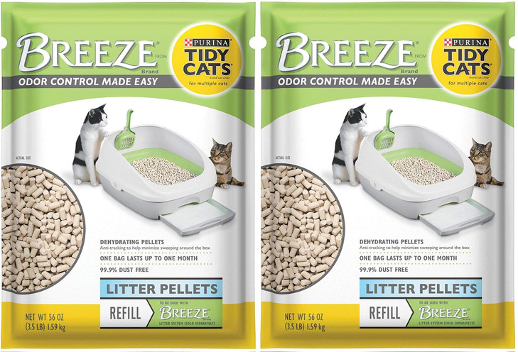 Purina Litter Tidy Cat Breeze Pellets, 3.5 lb, 2 Packs, Limited Edition