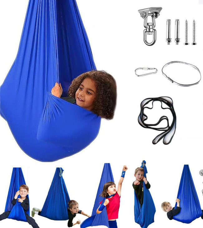 Aokitec Sensory Swing for Kids & Adult, Indoor Outdoor Cuddle Hammock Chair