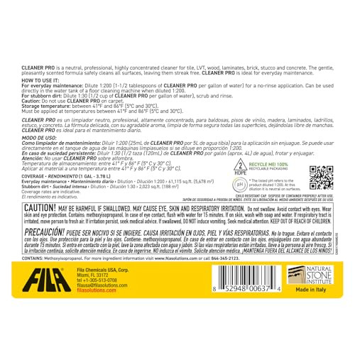 FILA Surface Care solutions CLEANER PRO Neutral All Surface Cleaner, 1 Gallon