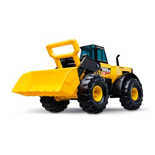 Tonka Steel Classics Front Loader - Made with Steel & Sturdy Plastic, Yellow Toy Construction Truck, Boys and Girls,