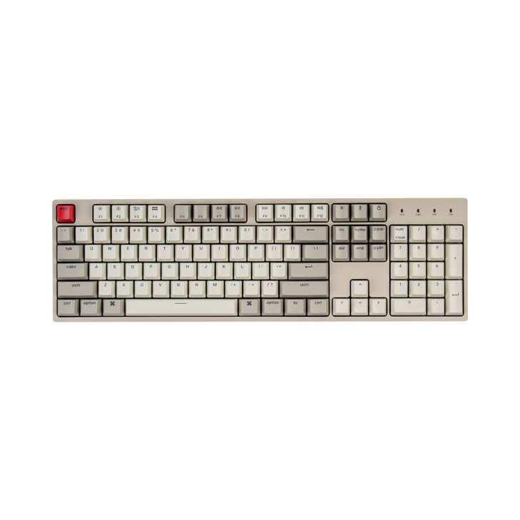 Keychron C2 Full Size Wired Mechanical Keyboard Compatible with Mac, Keychron Brown Switch, 104 Keys ABS Retro Color