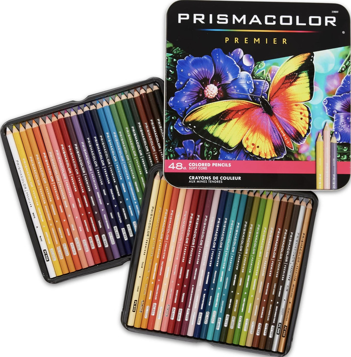 Prismacolor Premier Colored Pencils, Soft Core, Assorted Colors, 48 Count - Durable, Vibrant, Ultra-Smooth, Adult