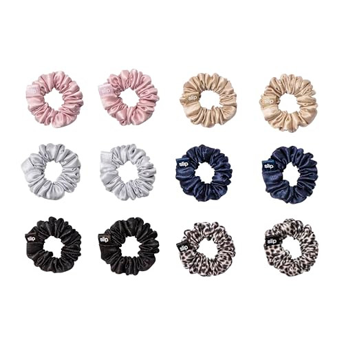 Slip Silk Minnie Scrunchies, Classic Colors - Set of 6 | Gentle on Hair