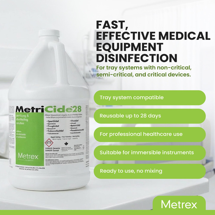 Metrex MetriCide 28 Sterilizing Solution, 1 Gallon