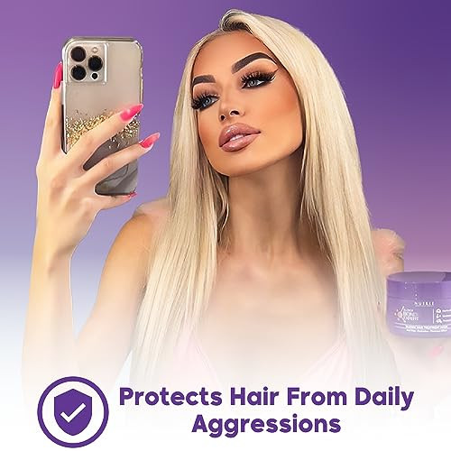Keratin Hair Mask for Blondes  Deep Repair & Anti-Frizz Treatment with Almond Oil, Shea Butter & Marine Collagen 