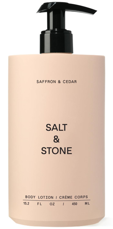 Salt & Stone Body Lotion for Women & Men, Vegan, Saffron & Cedar 15.2 fl oz