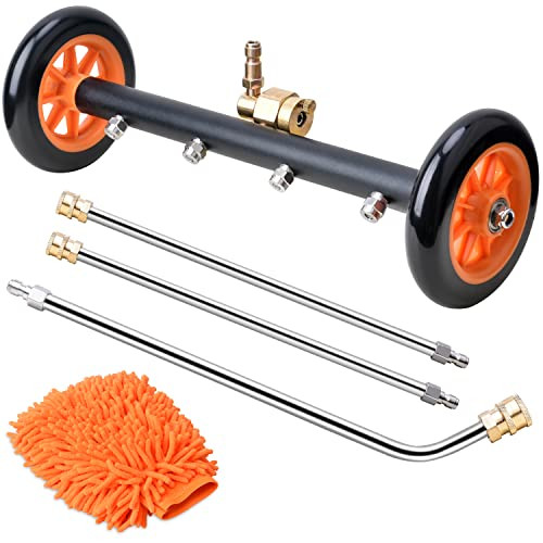 EVEAGE 2-in-1 Pressure Washer Undercarriage Cleaner and Water Broom, 16" Dual-Mode Surface Washer Attachment with 3