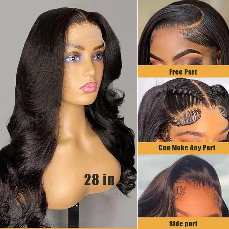 SENSAIRUITE Body Wave Lace Front Wigs Human Hair Wide Lace 180 Density Human Hair Wigs 13x4 Human Hair Lace Front Wigs