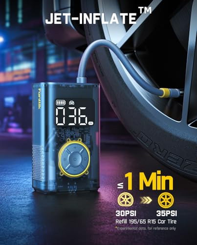 Fanttik X9 Pro Portable 1Min Fast Tire Inflator for Compact Car, Gray