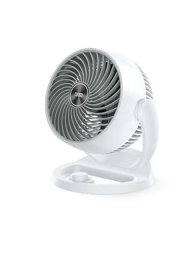 DREO Fan for Bedroom, 12 Inches, 70ft Powerful Airflow, 25db Quiet Table Air Circulator Fans for Dorm Room, 120°