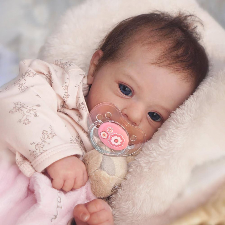Pinky Reborn Realistic Baby Dolls 19 Inch Lifelike Preemie Babies Real Looking Newborn Doll Toy for Kids Age 3+