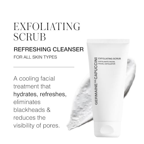 Germaine de Capuccini Exfoliating Face Scrub | Refreshing Daily Cleanser to Brighten and Eliminate Blackheads | Dry