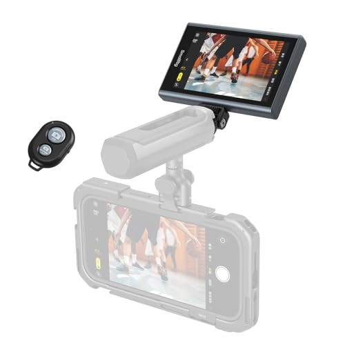 SmallRig Phone Monitor Screen with Wireless Control, 1080P Wireless Recording, Video Monitor with Cold Shoe Mount,