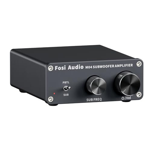Fosi Audio M04 Subwoofer Amplifier for Home Theater Mono Channel Digital Class D Integrated Power Amp for Passive