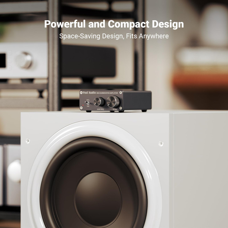 Fosi Audio M04 Subwoofer Amplifier for Home Theater Mono Channel Digital Class D Integrated Power Amp for Passive