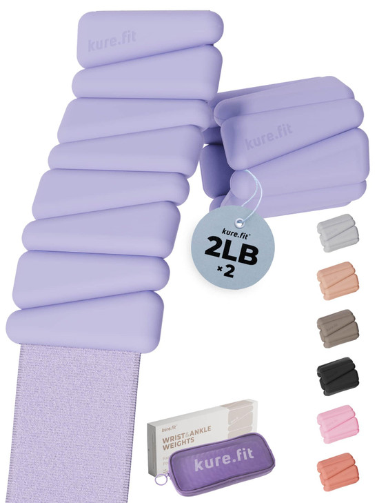 Pilates Wrist & Ankle Weights | Adjustable Weighted Bangles | 1LB/2LB Each