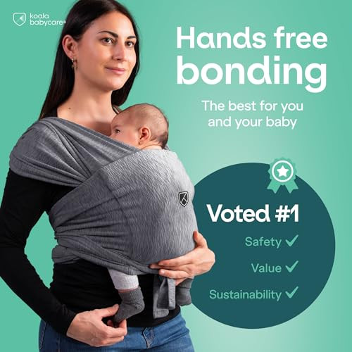 Koala Babycare Baby Carrier Wrap, Easy to Wear As a T-Shirt - Original Baby Carrier Newborn to Toddler - Sling One