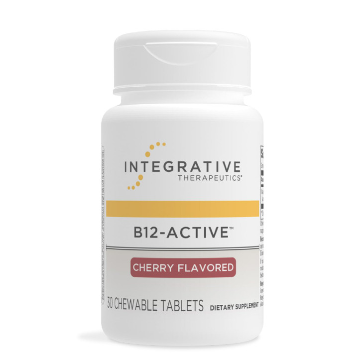 Integrative Therapeutics B12-Active - B12 Supplement for Nerve Function Support* - Chewable Support - Dairy, Soy & Gluten-Free - Cherry Flavored, 30