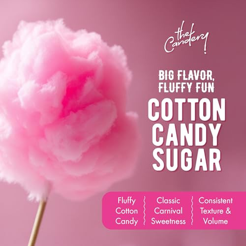The Candery Cotton Candy Floss Sugar (2-Pack) Includes | Raspberry Blue and Strawberry | Plastic, Reusable Jars | Easy