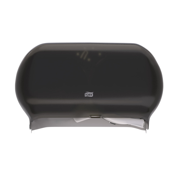 Tork Twin Jumbo Toilet Paper Roll Dispenser Smoke T22, 56TR