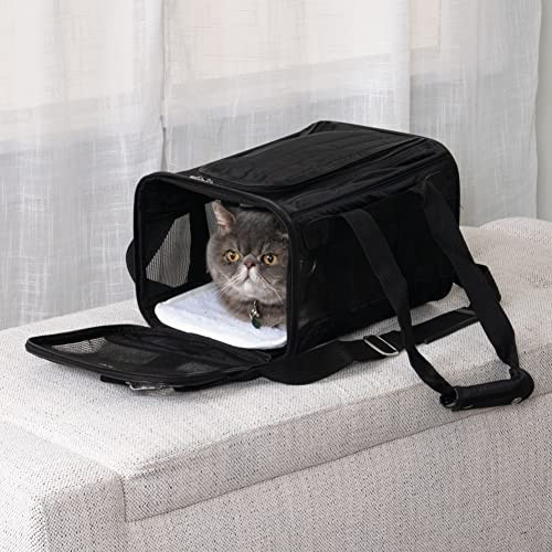 Sherpa Original Deluxe Travel Pet Carrier, Airline Approved & Guaranteed On Board - Black, Small