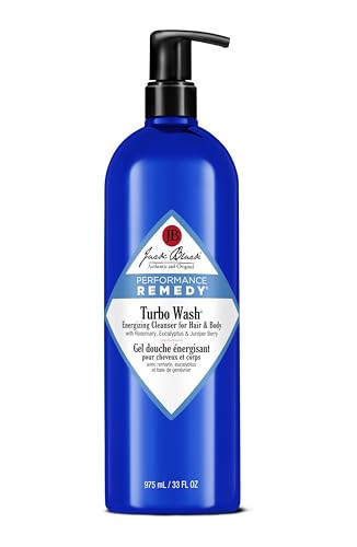 Jack Black Turbo Wash Energizing Body & Hair Cleanser, 33 Fl Oz  Rosemary, Eucalyptus & Juniper Berry  Mens Body