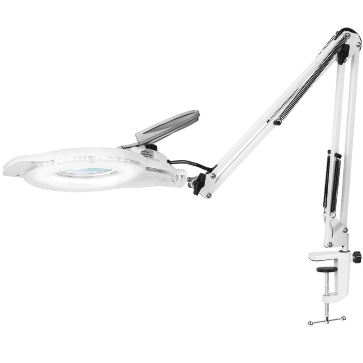 KIRKAS LED Magnifying Lamp with Clamp, 2,200 Lumens Dimmable 28in 12X