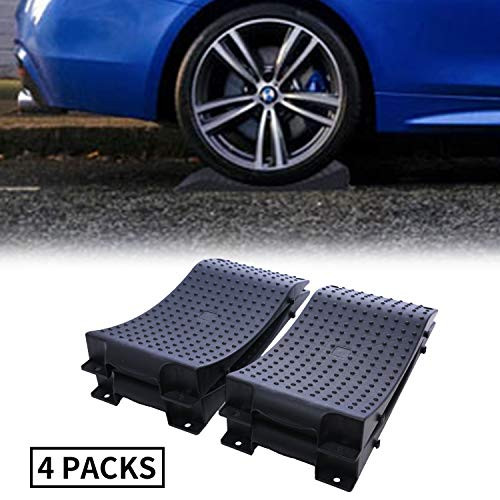 Homeon Wheels Tire Saver Ramps, 4-Pack Non-Slip Tire Protectors