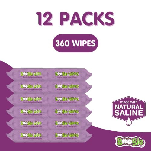 Boogie Saline Nose Wipes Grape Scent - 360 Count