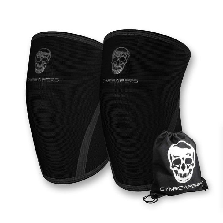 Gymreapers Knee Sleeves (1 Pair) with Gym Bag - IPF Approved - Support Compression Brace for Squats, Fitness,