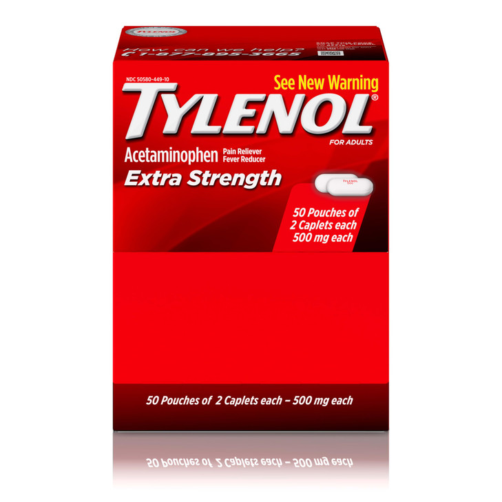 Tylenol Extra Strength Acetaminophen Caplets, 500 mg, Pain Relief & Fever Reducer for Headache, Backache, Toothache, Menstrual Cramps & Pain, Travel-