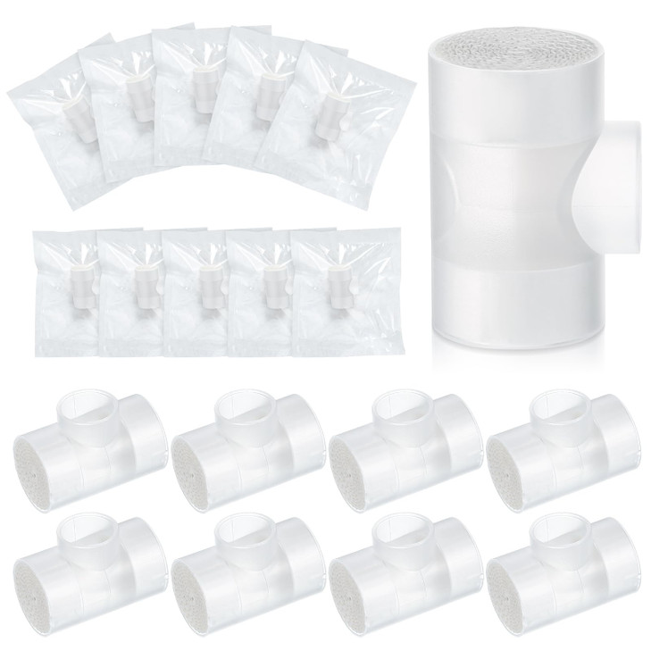 Threlaco 50 Pcs Tracheostomy HME Heat Moisture Exchanger Individually Package Tracheotomy Humidifier Tracheostomy