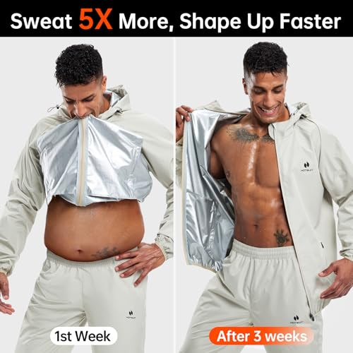 HOTSUIT Sauna Suit for Men Heat Trapping Sweat Suit Boxing Exercise Sweat Sauna Jacket Pants