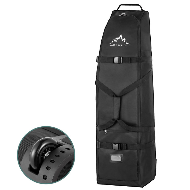 Himal Outdoors Soft-Sided Golf Travel Bag with Wheels- Heavy Duty 600D Polyester Oxford Wear-Resistant, Excellent